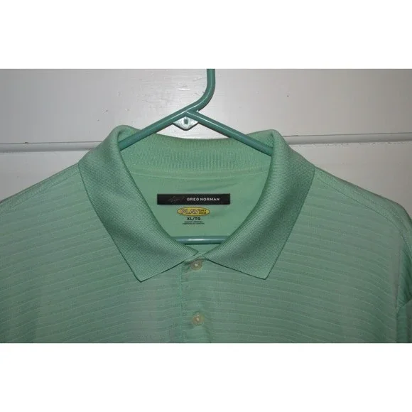 Greg Norman Men's Play Dry Mint Green Short Sleeve Golf Polo Shirt Size XL - Picture 2 of 8